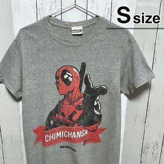 マーベル(MARVEL)のMarvel　DEADPOOL　Tシャツ　S　グレー　キャラクター　USA古着(Tシャツ/カットソー(半袖/袖なし))