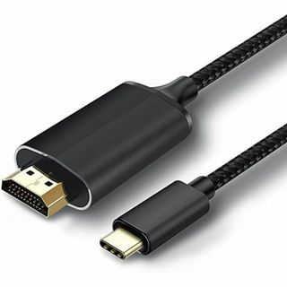 【サイズ:1m_色:ブラック】USB Type C HDMI 変換アダプター 変(PC周辺機器)