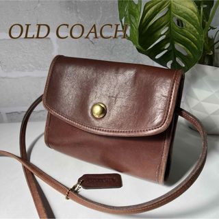 コーチ(COACH)のオールドコーチアメリカ製 USA希少‼️ドイツホックショルダー ダークブラウン(ショルダーバッグ)