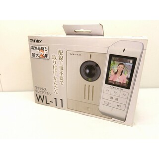 s24g-577k【中古】アイホン　ワイヤレステレビドアホンセット　カメラ付き　モニター付き　配線工事不要　WL-11(その他)