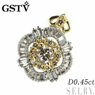 GSTV K18YG/WG ダイヤモンド ペンダントトップ 0.45ct(ネックレス)