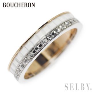 BOUCHERON - ブシュロン K18WG/PG ダイヤモンド リング キャトル ハーフ ホワイトセラミック 47号