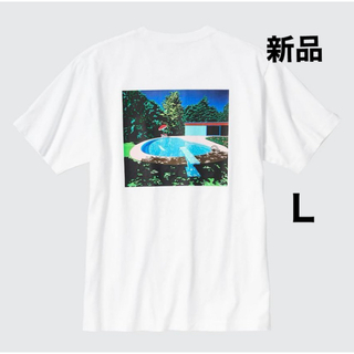 ユニクロ(UNIQLO)のユニクロ　永井博   Tシャツ　白　Ｌ　②(Tシャツ/カットソー(半袖/袖なし))