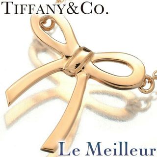 ティファニー(Tiffany & Co.)のティファニー ボウ リボン ネックレス   K18PG TIFFANY&Co.  中古 プレラブド 返品OK(ネックレス)