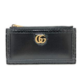 グッチ(Gucci)のグッチ GUCCI GG 699349 リミテッドエディション 財布 フラグメントケース カードケース コインケース レザー ブラック 美品(コインケース/小銭入れ)