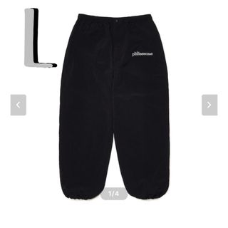 plllllleeeasse nylon track pants   BLACK