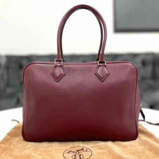 エルメス(Hermes)の美品☆　エルメス　プリュム32　フィヨルド　ルージュアッシュ　□I刻印(ハンドバッグ)