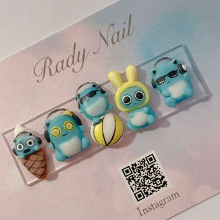 radynail ブルー　3D ネイルパーツ(デコパーツ)