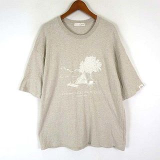 アザー(other)のロゴスデイズ Tシャツ カットソー ロゴ 風景 刺繍 コットン 半袖 LL 美品(Tシャツ(半袖/袖なし))