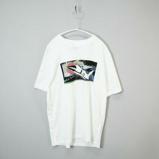 ポールスミス(Paul Smith)の■未使用品■PS PAUL SMITH ポールスミス JET MONKEY プリントオーガニック Tシャツ メンズ ホワイト L 古着【中古】20210316/GE8081(Tシャツ/カットソー(半袖/袖なし))