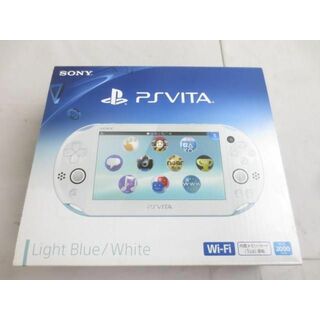  中古品 ゲーム PS Vita 本体 PCH-2000 ライトブルー ホワイト 動作品 Wi-Fiモデル 箱 説明書付き(携帯用ゲーム機本体)
