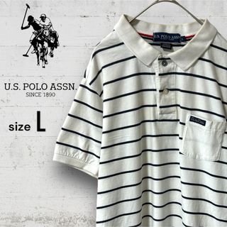 U.S. POLO ASSN. - 美品 ポロ ユーエスポロアッスン メンズ 半袖 ポロシャツ L 白色 ホワイト