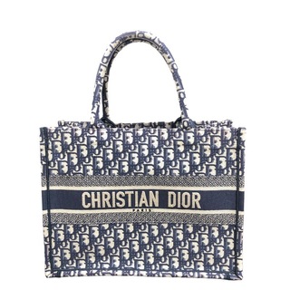 Christian Dior - 　クリスチャン・ディオール Christian Dior ブックトートミディアム M1265RIW オブリークジャガード キャンバス/刺繡 レディース トートバッグ