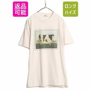 90s USA製 ウォーレン キンブル アート イラスト プリント Tシャツ メンズ L 古着 オールド  絵画 芸術 アニマル ウシ ウシ ヘビーウェイト(Tシャツ/カットソー(半袖/袖なし))