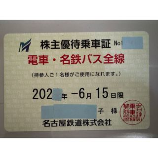 名鉄株主優待定期券　有効期限　2024年12月15日③(鉄道乗車券)