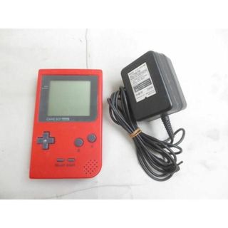  中古品 ゲーム ゲームボーイポケット 本体 MGB-001 レッド 動作品 ACアダプタ付き(携帯用ゲーム機本体)