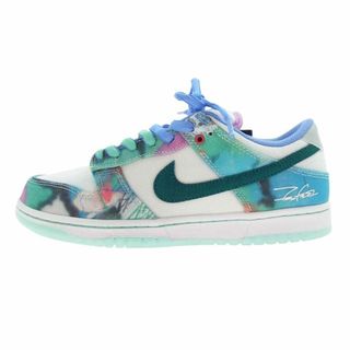 ナイキ(NIKE)のNIKE ナイキ スニーカー HF6061-400 フェイクバスターズ鑑定済 × Futura Laboratories DUNK LOW OG QS フューチュラ ラボラトリーズ ダンクロー ローカット スニーカー ホワイト系 グリーン系 26cm【新古品】【未使用】【中古】(スニーカー)