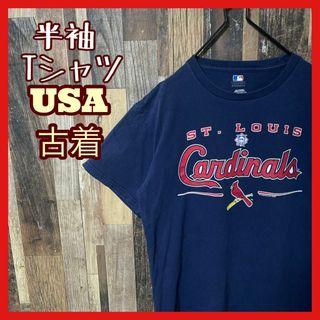 ベースボール メンズ チームロゴ ネイビー M USA古着 半袖 Tシャツ(Tシャツ/カットソー(半袖/袖なし))