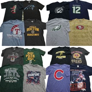 古着卸 まとめ売り プロチーム 半袖Tシャツ 16枚セット (メンズ Ｍ /Ｌ ) ブラックホークス NHL NFL MT2949(その他)