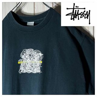 ステューシー(STUSSY)の【USA製 L 90s】ステューシー stussy ドラゴン Tシャツ 黒(Tシャツ/カットソー(半袖/袖なし))