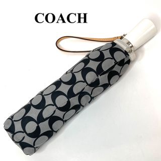 コーチ(COACH)のコーチ　COACH  折りたたみ傘　シグネチャー　総柄　自動開閉　レディース　(傘)