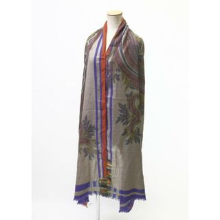 エトロ(ETRO)の■未使用品■ ETRO エトロ ペイズリー 大判 ストール ショール スカーフ《64cm×232cm》イタリア製 ヤク混 ウール アクセサリー ブランド古着 【中古】20210408/GH2384(バンダナ/スカーフ)