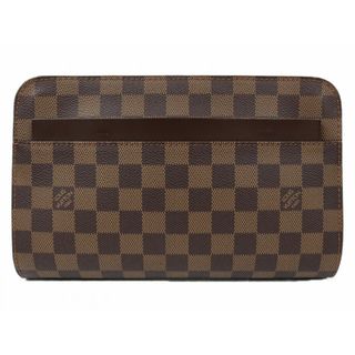 ルイヴィトン(LOUIS VUITTON)のLOUIS VUITTON　ルイヴィトン 　サンルイ　N51993　クラッチバッグ　セカンドバッグ　ダミエ　ブラウン　シンプル　メンズ　ギフト　プレゼント包装可【中古】松前R56号店(セカンドバッグ/クラッチバッグ)