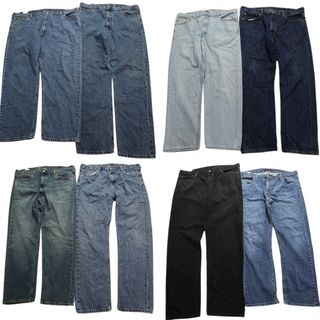 古着卸 まとめ売り リーバイス 505 デニム パンツ 8枚セット (メンズ 42 /44 /50 ) フェード ストレート ライトブルー ブラック MT3326(その他)