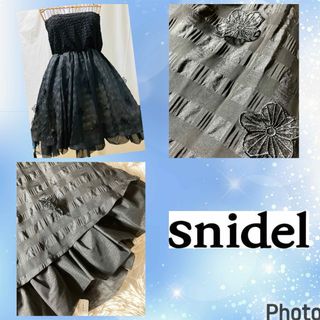 SNIDEL - スナイデル★新品タグ付き★立体お花モチーフたっぷり★ベアワンピース