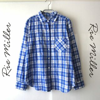 リエミラー(Rie Miller)の美品　Rie miller／リエミラー★　チェック柄　長袖シャツ(シャツ/ブラウス(長袖/七分))