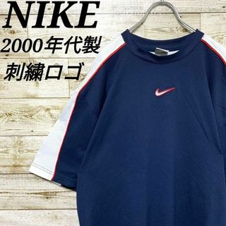 ナイキ(NIKE)の【w443】USA古着ナイキ00sプルオーバー半袖Tシャツ丸首スウッシュ刺繍ロゴ(Tシャツ/カットソー(半袖/袖なし))