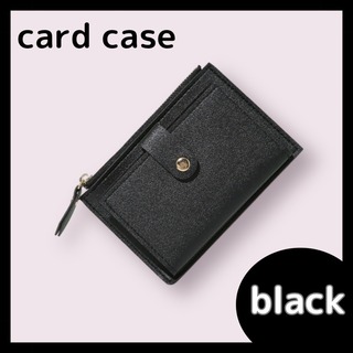 カードケース コインケース 薄型 ブラック 黒 小銭入れ ミニ財布 韓国(コインケース)
