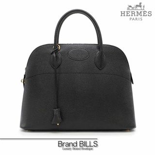 エルメス(Hermes)の美品 エルメス ボリード35 ハンドバッグ アルデンヌ ブラック ゴールド金具 □B刻印 ユニセックス(ハンドバッグ)