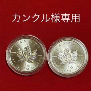 カンクル様専用 2枚メイプルリーフ 銀貨 1オンス 2019年(貨幣)