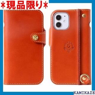 HUKURO iPhone12 mini 用 ケース 手帳 オレンジ 1278(その他)