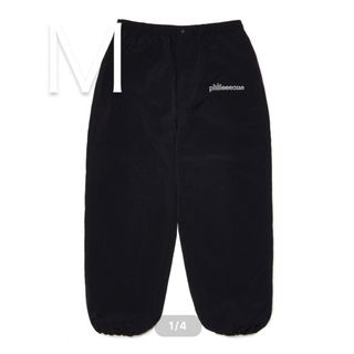 plllllleeeasse nylon track pants (BLACK)