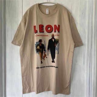 映画LEON マチルダ　レオン　ビッグプリント/ 2XLサイズ/ モカベージュ(Tシャツ/カットソー(半袖/袖なし))