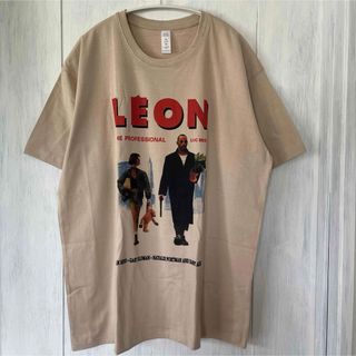 映画LEON マチルダ　レオン　ビッグプリント/ XLサイズ/ モカベージュ(Tシャツ/カットソー(半袖/袖なし))