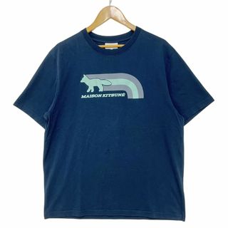 MAISON KITSUNE メゾンキツネ 品番 MM00113KJ0118 ネイビー Tシャツ 半袖 サイズ XL 正規品 / B5394