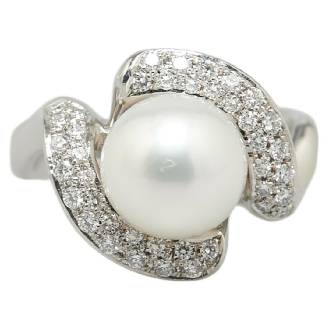 美品 Pt900 プラチナ リング 指輪 パール 10mm ダイヤ 0.422ct 美品 Pt900 プラチナ リング 指輪 パール 10mm ダイヤ 0.422ct