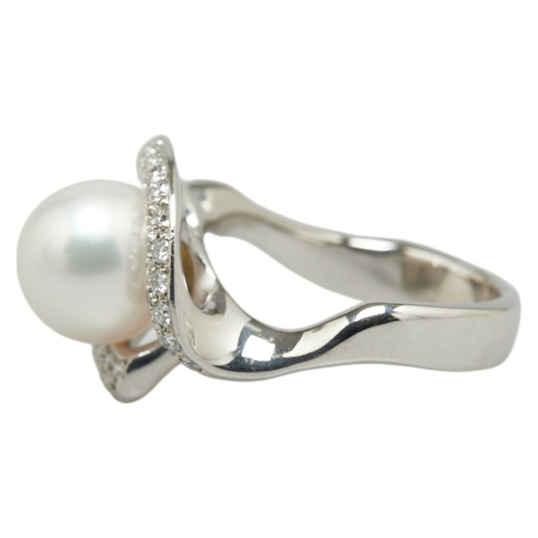 美品 Pt900 プラチナ リング 指輪 パール 10mm ダイヤ 0.422ct 美品 Pt900 プラチナ リング 指輪 パール 10mm ダイヤ 0.422ct