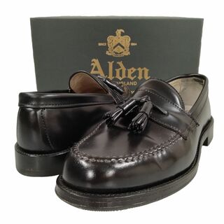 オールデン(Alden)のALDEN オールデン B&Y別注 型番 N6217 タッセル ローファー シューズ コードバン ローファー ブラック 7.5D=25.5cm 正規品 / 34534(ドレス/ビジネス)