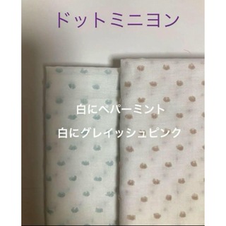 チェックアンドストライプ(CHECK&STRIPE)のセール25×25♪2枚☆ドットミニヨン check&stripe チェックアンド(生地/糸)