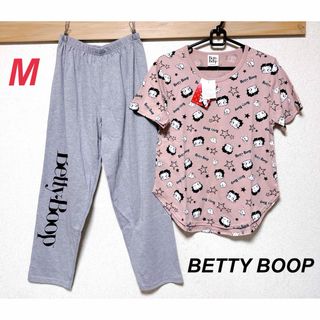 ベティブープ(Betty Boop)の新品　ベティちゃん　レディース　ルームウェア　M ピンク　グレー(ルームウェア)