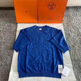 エルメス(Hermes)の美品　エルメス HERMES シェーヌダンクル サマーニット　32(Tシャツ(半袖/袖なし))