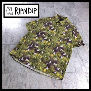 RIPNDIP リップンディップ ボタニカル 派手 総柄 アロハ シャツ 半袖