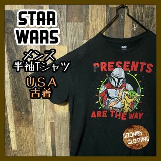 映画 メンズ ブラック ヨーダ L スターウォーズ USA古着 半袖 Tシャツ(Tシャツ/カットソー(半袖/袖なし))