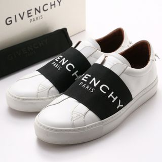 GIVENCHY - GIVENCHY ジバンシィ アーバンストリートスニーカー スリッポン 靴 メンズ サイズ39（25cm相当）レザー ロゴ ホワイト/ブラック ブランド古着【中古】20240331/GP6152