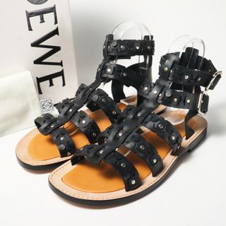 ロエベ(LOEWE)の■未使用品■LOEWE ロエベ グラディエーター サンダル 靴 サイズ43（27.5cm相当）レザー ブラック スペイン製 ブランド古着【中古】20240428/GP6153(サンダル)