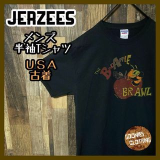 JERZEES - メンズ ブラック M ジャージーズ ビー ハチ USA古着 半袖 Tシャツ